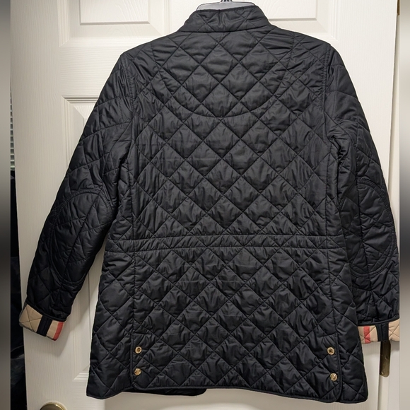 Burberry Pensham Quilted Jacket Size S small check cuff black - Picture 2 of 6